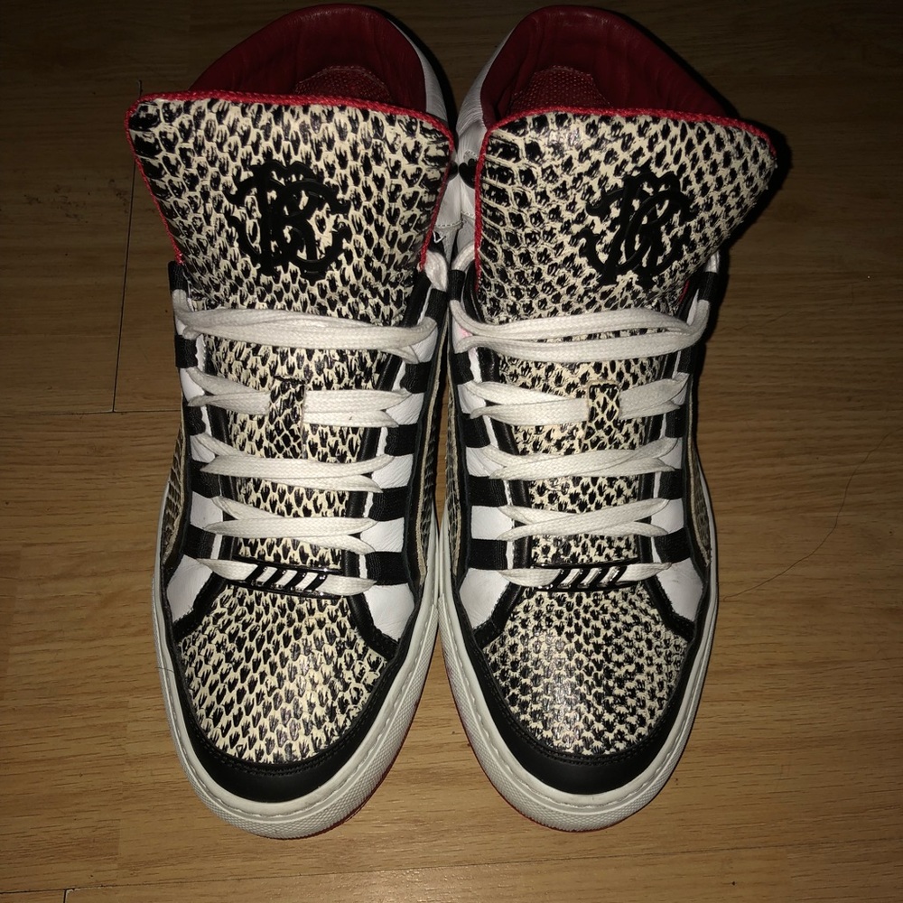 Roberto Cavalli Snake Skin Sneakers size 10.5